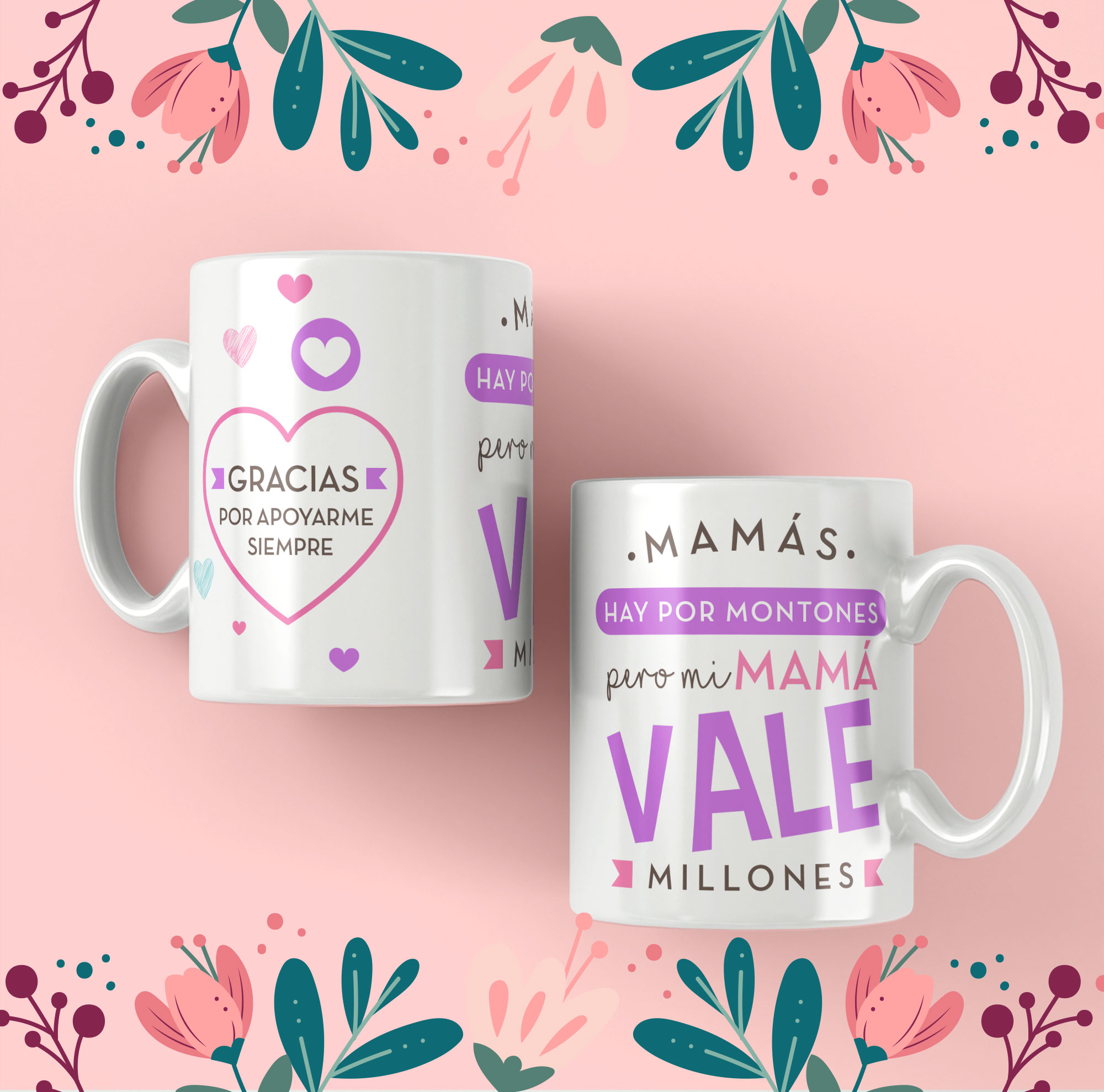 11 Plantillas para Tazas con Frases Mamá - Pack Editable PSD Vol. 1 - Imagen 7