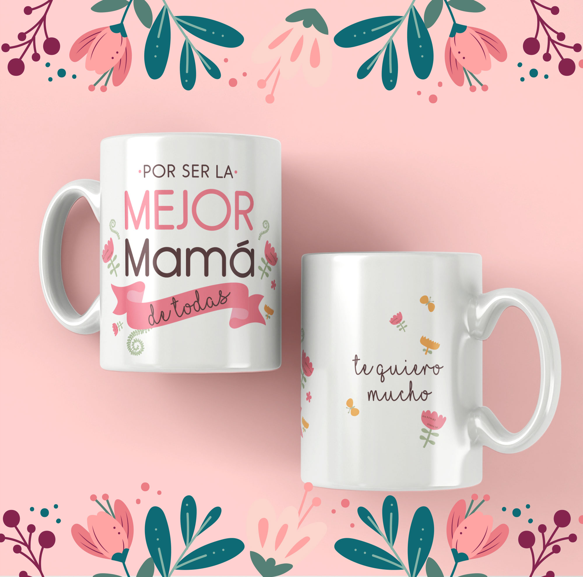 11 Plantillas para Tazas con Frases Mamá - Pack Editable PSD Vol. 1 - Imagen 9
