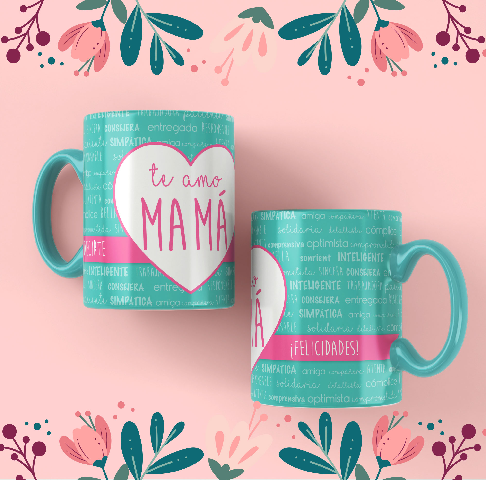 11 Plantillas para Tazas con Frases Mamá - Pack Editable PSD Vol. 1 - Imagen 10